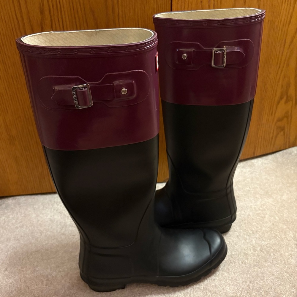 Hunter Original Colorblock Tall Rain Boots - Picture 3 of 4